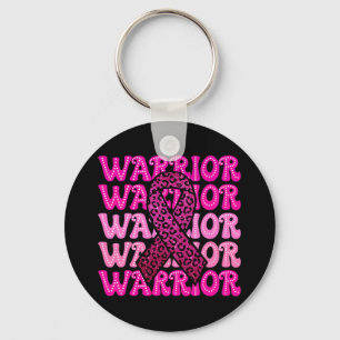 Breast Cancer Awareness Warrior Pink Ribbon Pink O Key Ring