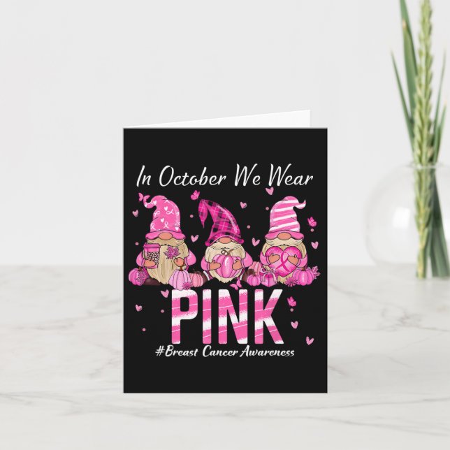 Breast Cancer Awareness Warrior Support Squad  Card (Front)