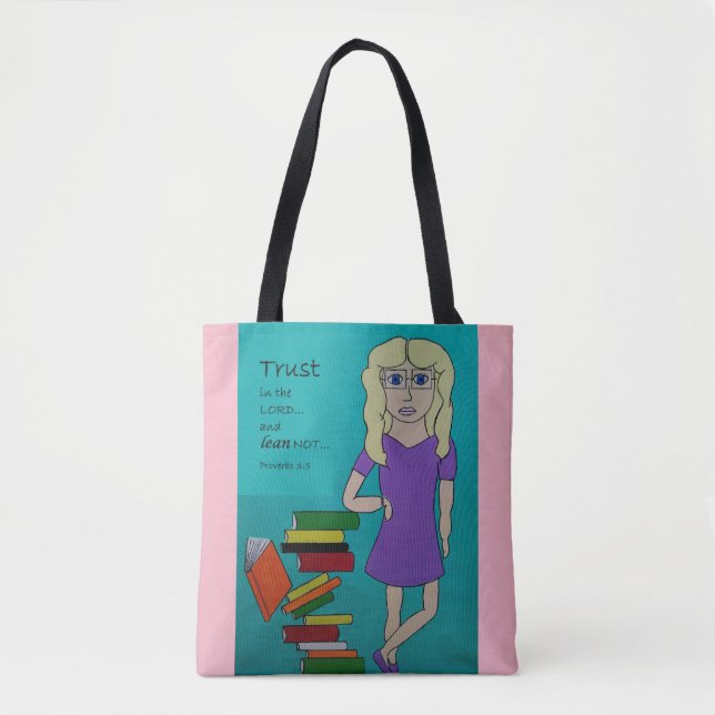 Breast Cancer Awareness White Lean Not Tote (Front)