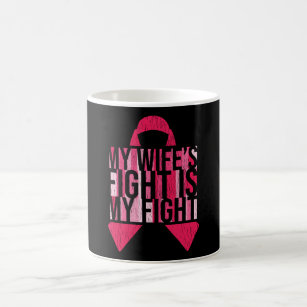 Breast Cancer Awareness Wife Husband Matching Coffee Mug