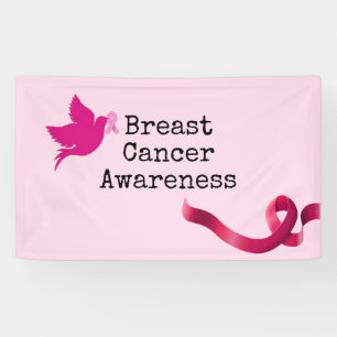 Breast Cancer Awareness with Pink Ribbon Banner