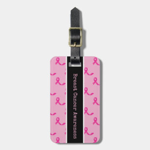 Breast Cancer Awareness with Pink Ribbon  Luggage Tag