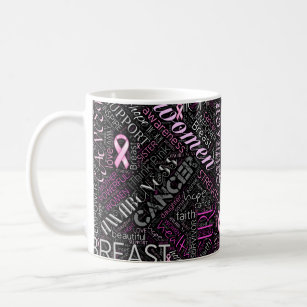 Breast Cancer Awareness Word Cloud ID261 Coffee Mug
