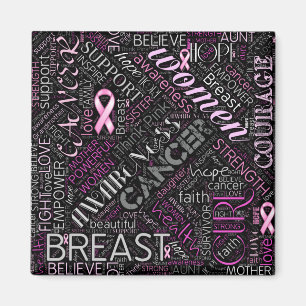 Breast Cancer Awareness Word Cloud ID261 Magnet