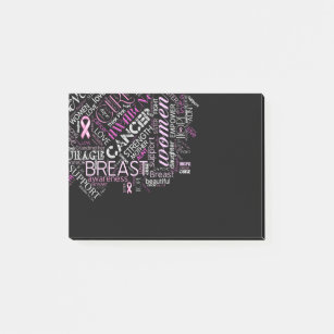 Breast Cancer Awareness Word Cloud ID261 Post-it Notes