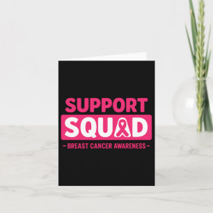 Breast Cancer Awarness Pink Ribbon Support Squad  Card