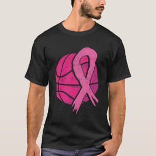Breast Cancer Basketball Ball K Ribbon Carcinomas T-Shirt