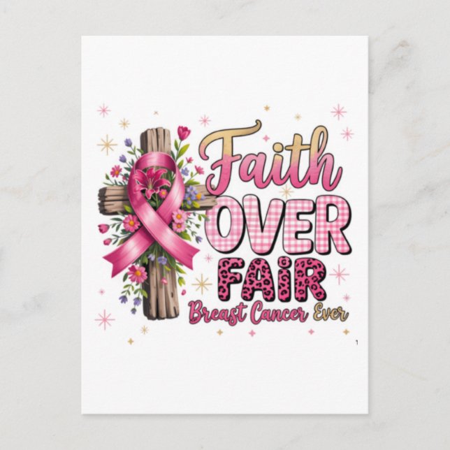 Breast Cancer Bow 2025 t-shirt | Breast Cancer Awa Postcard (Front)