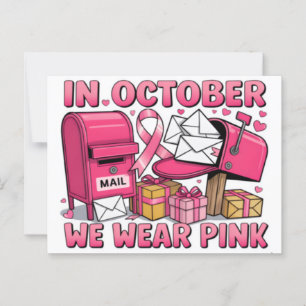 Breast Cancer Bow 2025 t-shirt   Breast Cancer Awa Postcard