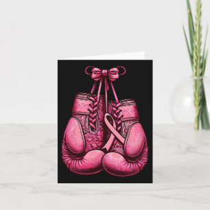 Breast Cancer Boxing Glove Pink Ribbon Awareness F Card