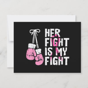 Breast Cancer Boxing Gloves Her Fight My Fight Wom Postcard