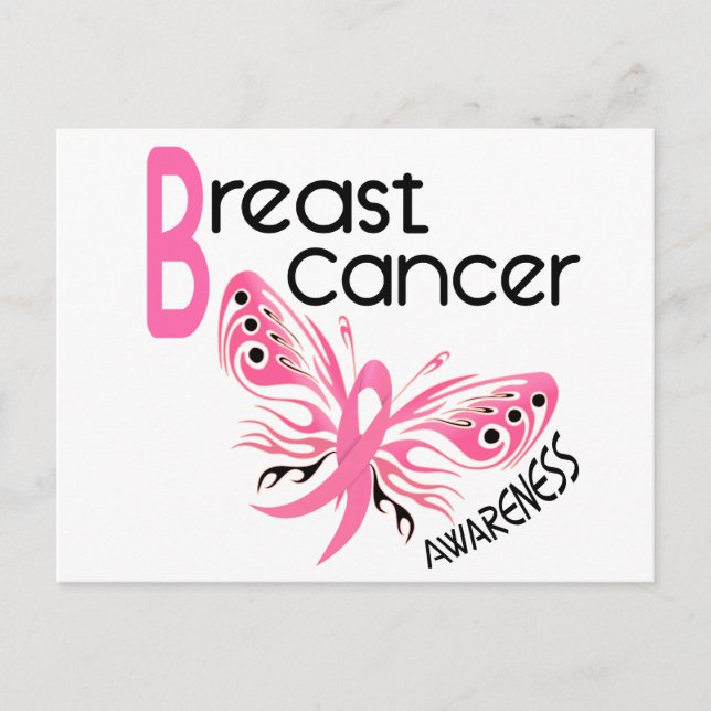 Breast Cancer BUTTERFLY 3.1 Postcard (Front)