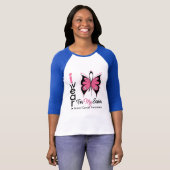 Breast Cancer Butterfly Ribbon For My Sister T-Shirt (Front Full)