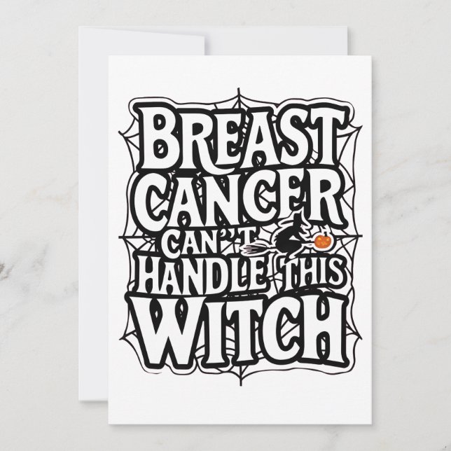 Breast Cancer Can't Handle this Witch Halloween  Save The Date (Front)