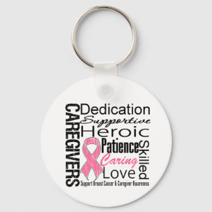 Breast Cancer Caregivers Collage Key Ring