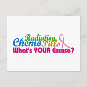 Breast Cancer Chemo Excuse Design Postcard