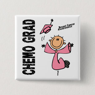 Breast Cancer CHEMO GRAD 1 15 Cm Square Badge