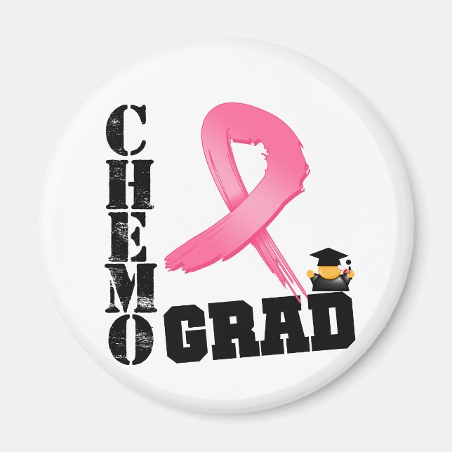Breast Cancer Chemo Grad Magnet (Front)