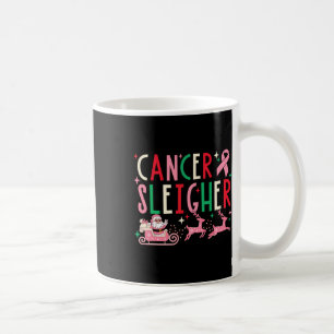 Breast Cancer Christmas Pink Ribbon Santa Sleigh R Coffee Mug
