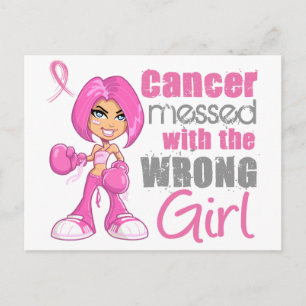 Breast Cancer Combat Girl 1 Postcard