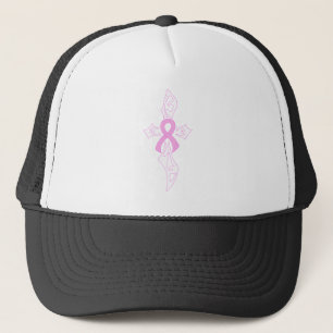 Breast Cancer Cross Trucker Hat