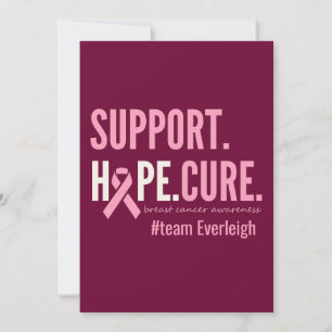 breast cancer Custom personalised Invitation Card