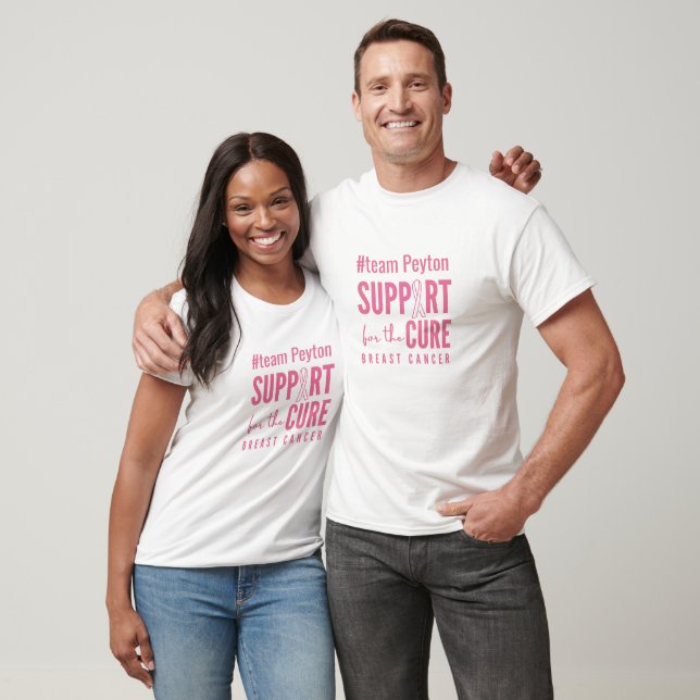 breast cancer custom personalised support T-Shirt (Unisex)