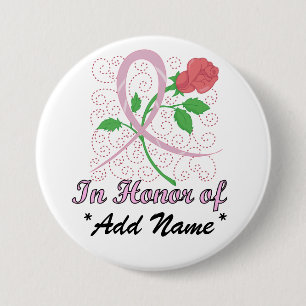 Breast Cancer Customisable Large Round Button