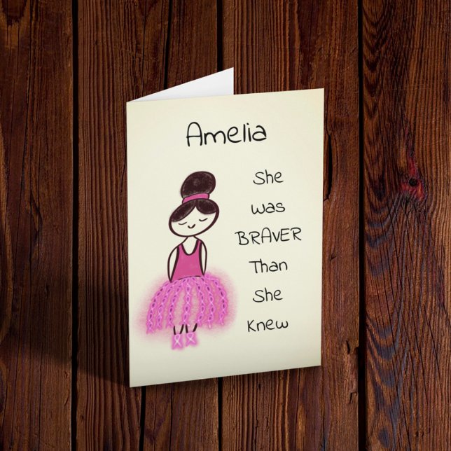 Breast Cancer Encouragement Customizable Card (Creator Uploaded)