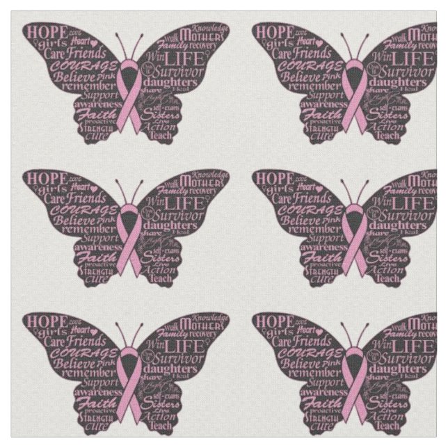 Breast Cancer Fabric (Close Up)