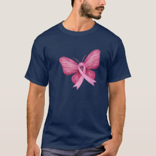 Breast Cancer Faith Awareness Pink Ribbon Butterfl T-Shirt