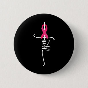 Breast Cancer Faith Breast Cancer Awareness 6 Cm Round Badge