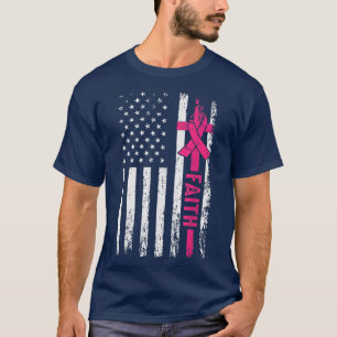 Breast Cancer Faith Breast Cancer Awareness Americ T-Shirt
