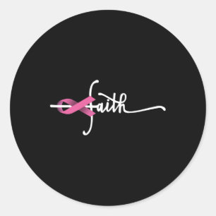 Breast Cancer Faith Breast Cancer Awareness Suppor Classic Round Sticker