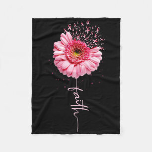 Breast Cancer Faith Sunflower Breast Cancer Awaren Fleece Blanket