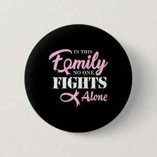Breast Cancer Fight Cancer Ribbon  6 Cm Round Badge