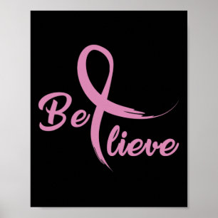 Breast Cancer Fight Cancer Ribbon  Poster