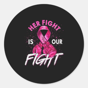 Breast cancer fight is fight breast cancer classic round sticker