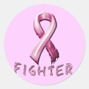 Breast Cancer Fighter Classic Round Sticker