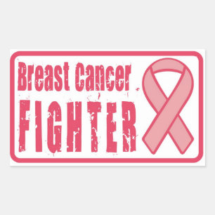 Breast Cancer Fighter Rectangular Sticker