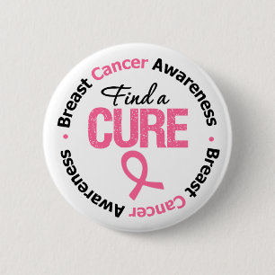 Breast Cancer Find A Cure 6 Cm Round Badge