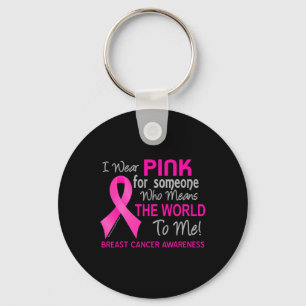 Breast Cancer For Someone Who Means The World To M Key Ring