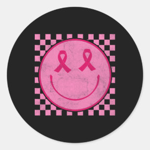 Breast Cancer For Women Breast Cancer Awareness Re Classic Round Sticker