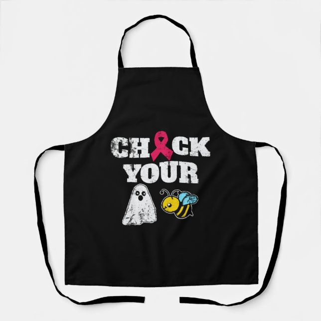 Breast Cancer Halloween Apron (Front)