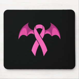 Breast Cancer Halloween - Bat Wings Awareness Mouse Pad