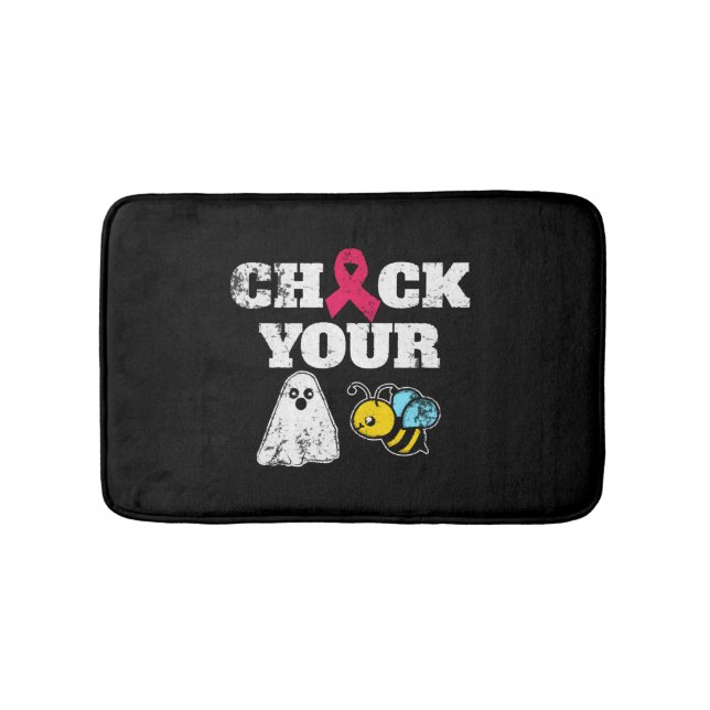 Breast Cancer Halloween Bath Mat (Front)