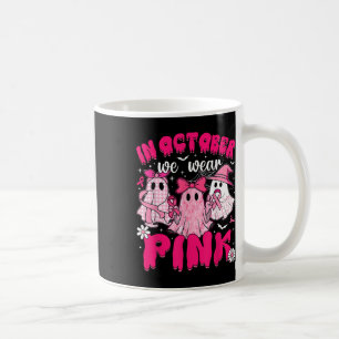 Breast Cancer Halloween October Wear Pink Ghost Co Coffee Mug