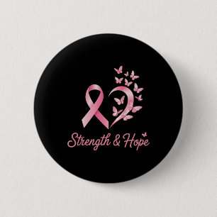 Breast Cancer Heart Butterfly's Awareness Women 6 Cm Round Badge