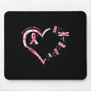 Breast Cancer Heart Dragonflies Awareness Women Ki Mouse Pad