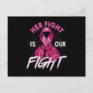 Breast Cancer Her Fight is Our Fight Breast Cancer Enclosure Card